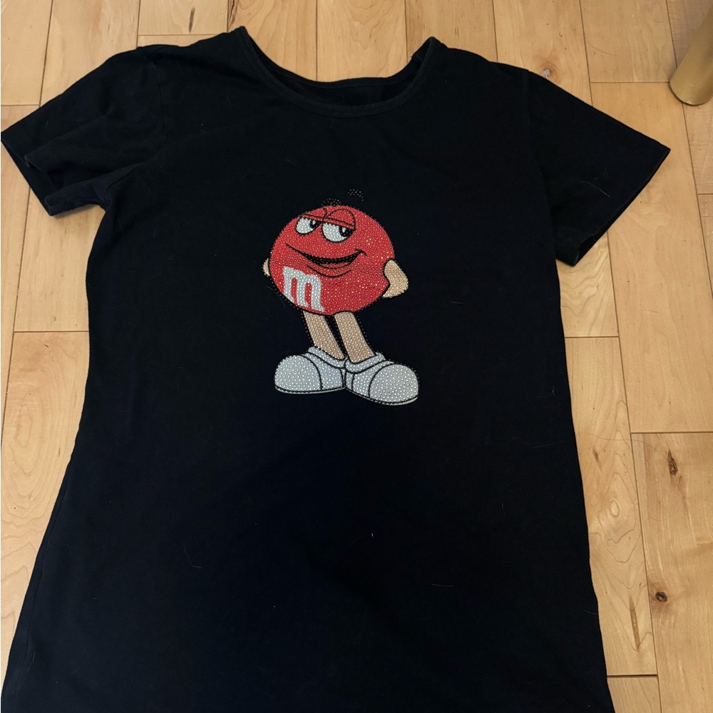 M&M'S Black Tee with Red Logo